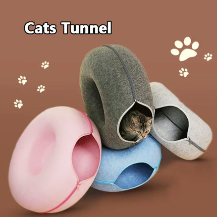 Four Seasons Felt Cat Tunnel Bed