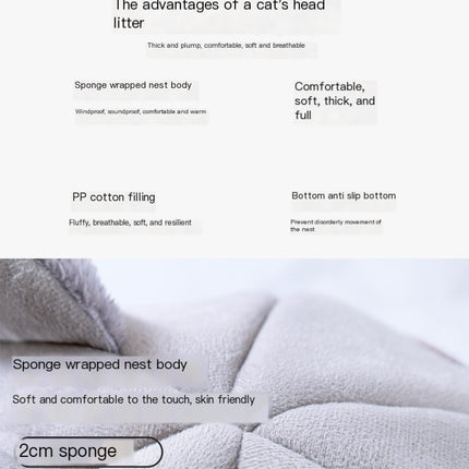 Cozy Cat Bed for Deep Sleep Pet Comfort