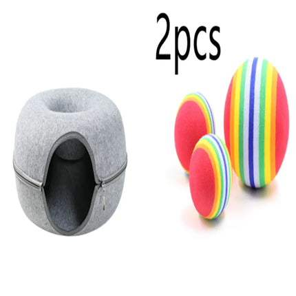 Four Seasons Felt Cat Tunnel Bed