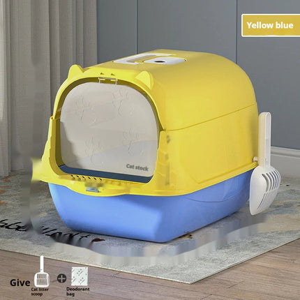 Enclosed Cat Litter Box with Lid
