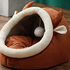 New Cartoon Cow Cat Nest Brown / L