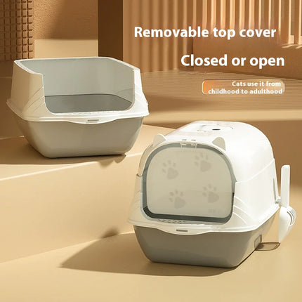 Enclosed Cat Litter Box with Lid